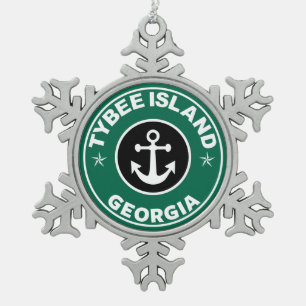 Ornement Flocon De Neige Île Tybee Géorgie