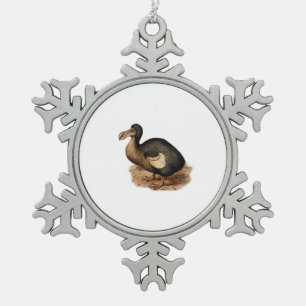 Ornement Flocon De Neige Illustration vintage d'oiseau de dronte