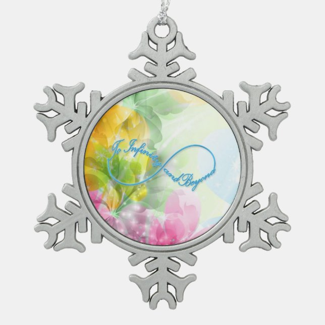 Ornement Flocon De Neige Impressionnant symbole Infinity "À l'infini et au- (Devant)