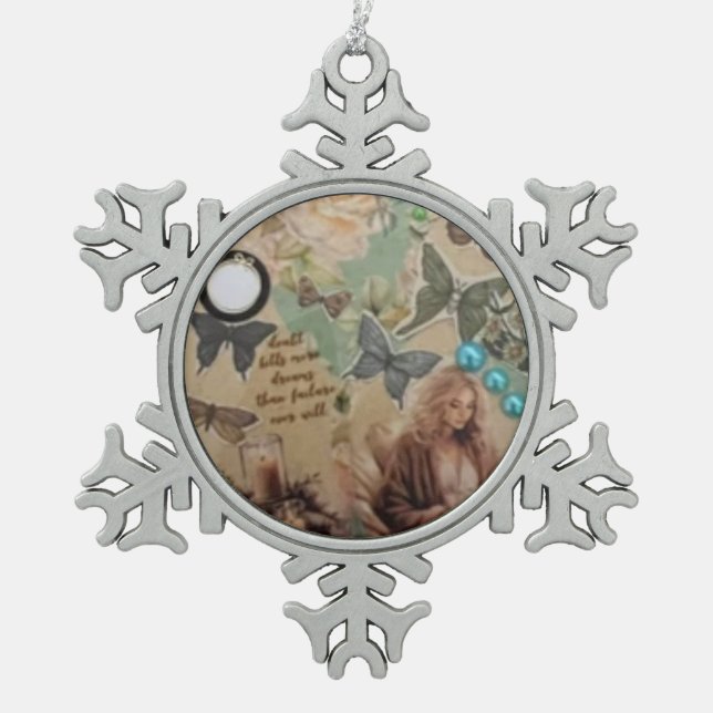 Ornement Flocon De Neige incendie décoratif (Devant)