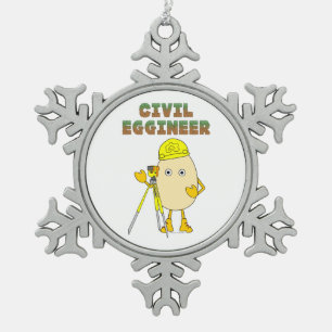 Ornement Flocon De Neige Ingénieur ingénieur ingénieur civil