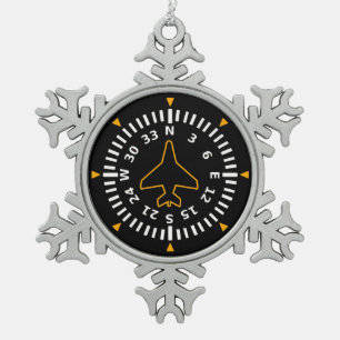 Ornement Flocon De Neige Instrument de vol Compteur d'aéronef