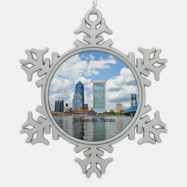 Ornement Flocon De Neige Jacksonville, Floride, paysage urbain photo (Devant)