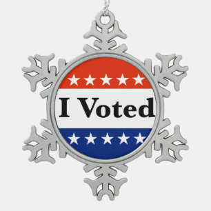 Ornement Flocon De Neige J'ai voté les élections de 2026