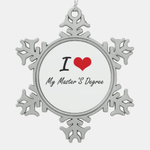 Ornement Flocon De Neige J'aime ma maîtrise