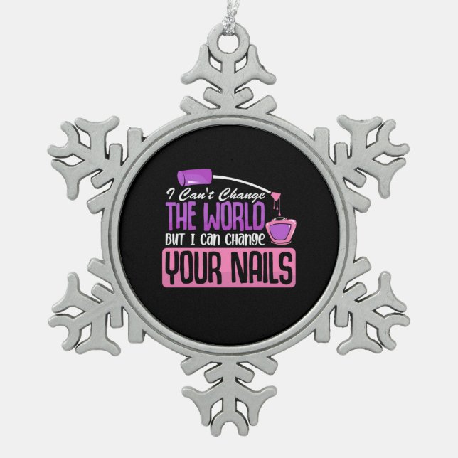 Ornement Flocon De Neige Je Peux Changer Vos Nails (Devant)
