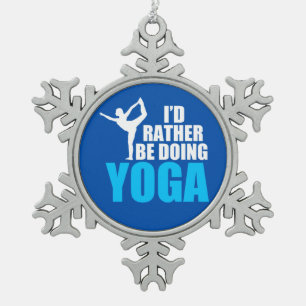 Ornement Flocon De Neige Je Préférerais Faire Du Yoga