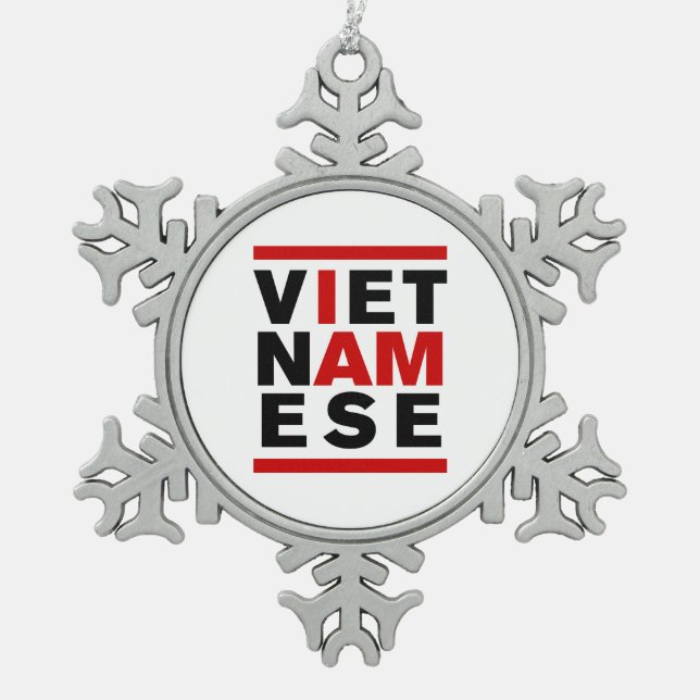 ORNEMENT FLOCON DE NEIGE JE SUIS VIETNAMAIS (Devant)
