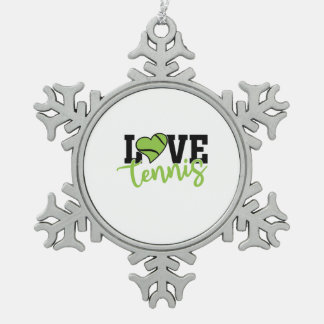 Ornement Flocon De Neige Joueur de tennis | Love Tennis