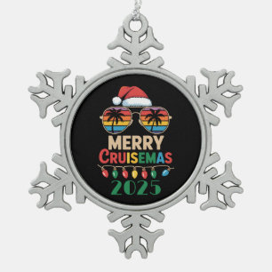Ornement Flocon De Neige Joyeux Cruisemas 2025 Croisière de Noël personnali