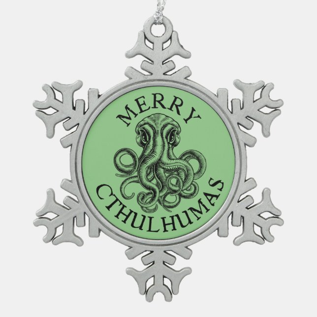 Ornement Flocon De Neige Joyeux Cthulhumas Lovecraft Cthulhu (Devant)