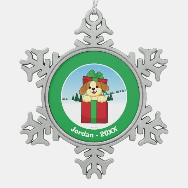 Ornement Flocon De Neige Joyeux Noël ! (Devant)