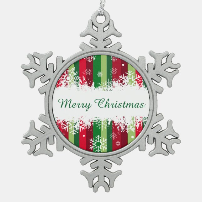 Ornement Flocon De Neige Joyeux Noël (Devant)