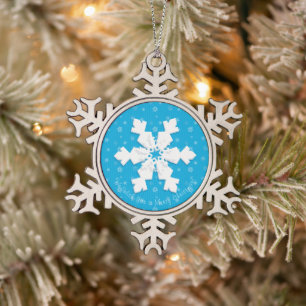 Ornement Flocon De Neige Joyeux Noël! Bonne année ! Flocon de neige 2024