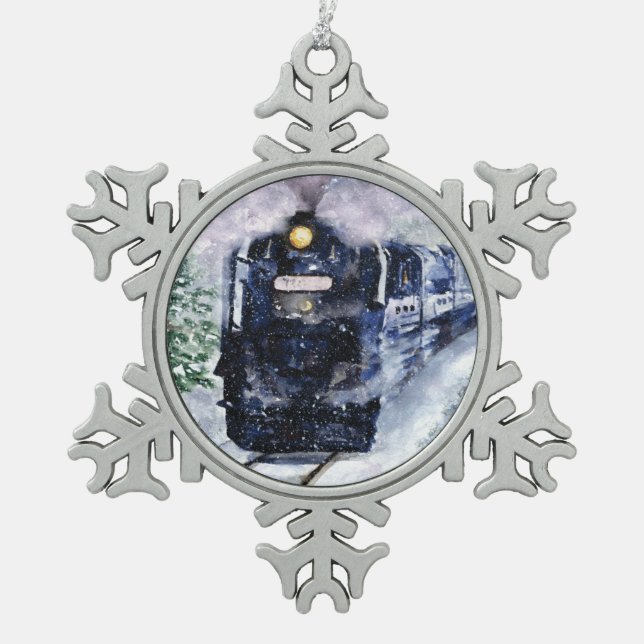 Ornement Flocon De Neige Joyeux Noël de l'Express du Nord (Devant)
