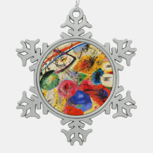 Ornement Flocon De Neige Kandinsky - Black Lines, oeuvres d'art célèbres,
