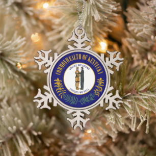 Ornement Flocon De Neige Kentucky : Drapeau d'État américain du Commonwealt