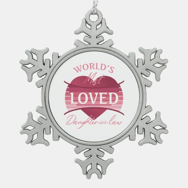 Ornement Flocon De Neige La belle-fille la plus aimée du monde (Devant)