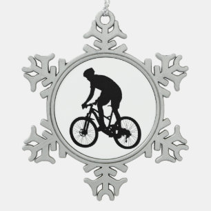 Ornement Flocon De Neige La silhouette des VTT - Choisir la couleur arrièr