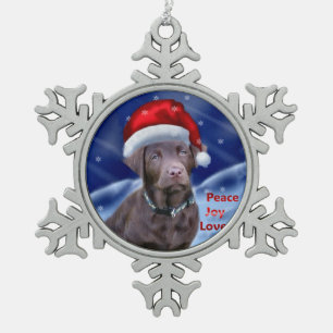 Ornement Flocon De Neige Labrador Retriever Christmas