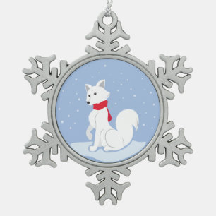 Ornement Flocon De Neige Laisse-Le Neiger ! (Renard arctique)