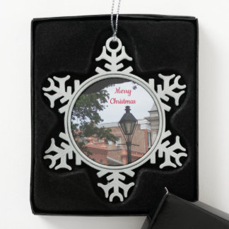 Ornement Flocon De Neige Lampe flocon de neige de Noël en étain
