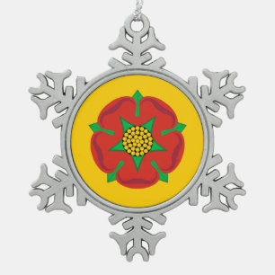 Ornement Flocon De Neige Lancashire Comté Symbole Drapeau Royaume-Uni Breta