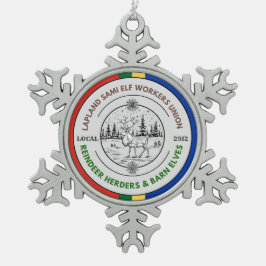 Ornement Flocon De Neige Lapand Sami Elf Workers Union Reindeer Herders