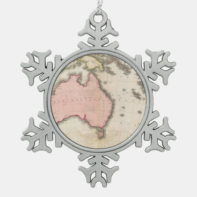 Ornement Flocon De Neige L'Australie et le Pacifique occidental du sud (Devant)