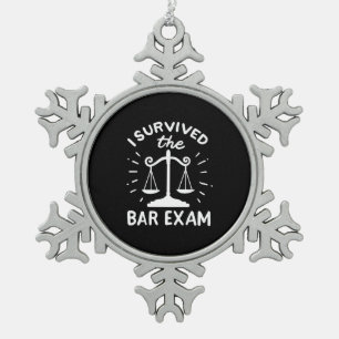 Ornement Flocon De Neige L'Avocat A Survécu À L'Examen Bar