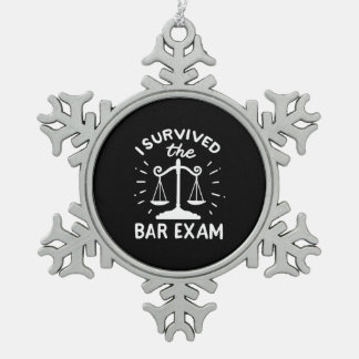 Ornement Flocon De Neige L'Avocat A Survécu À L'Examen Bar