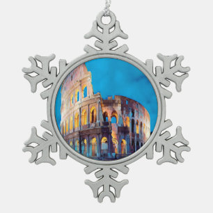 Ornement Flocon De Neige ldp COLOSSEUM Rome - par nuit