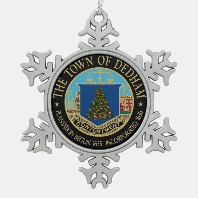 Ornement Flocon De Neige Le miracle Dedham de Noël du flocon de neige (Devant)
