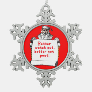 Ornement Flocon De Neige Le père noël meilleur observent l'ornement de No
