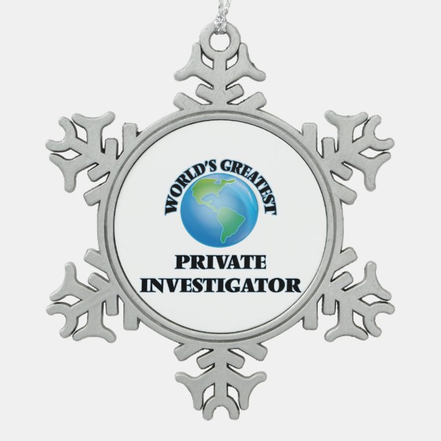 Ornement Flocon De Neige Le plus grand investigateur privé du monde (Devant)