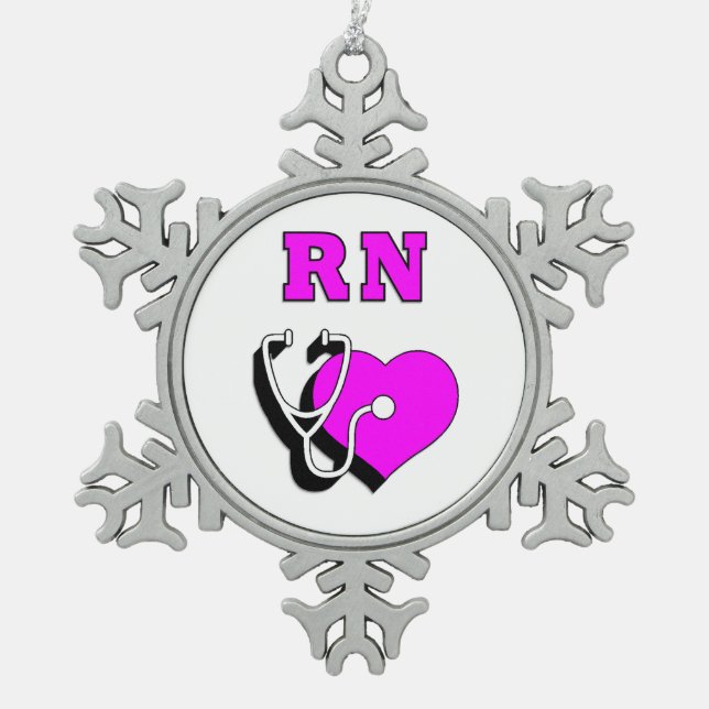 Ornement Flocon De Neige Le RN soigne le soin (Devant)