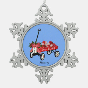 Ornement Flocon De Neige Les cadeaux de Noël de Jouet de Toy Wagon en orne