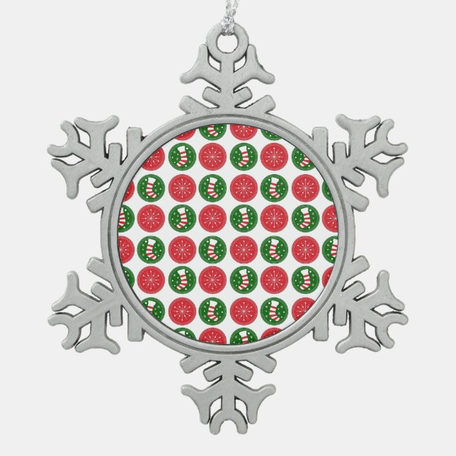 Ornement Flocon De Neige Les flocons de neige et les bas (Devant)