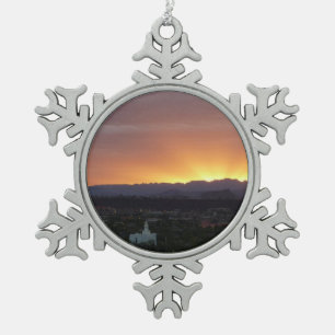 Ornement Flocon De Neige Lever de soleil sur le paysage de St. George Utah