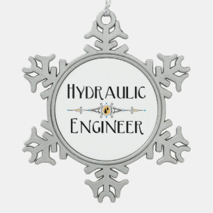 Ornement Flocon De Neige Ligne décorative du génie hydraulique