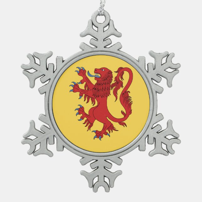 Ornement Flocon De Neige Lion Rampant Gules (Devant)