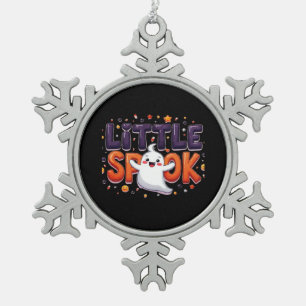 Ornement Flocon De Neige Little Spook Cute Halloween style créatif