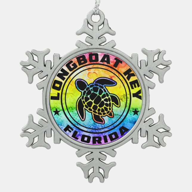 Ornement Flocon De Neige Longboat Key Florida Sea Turtle (Devant)