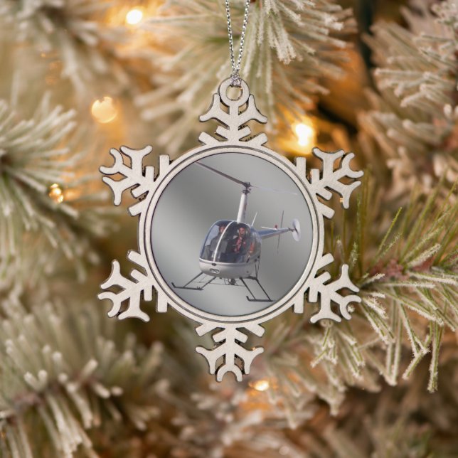 Ornement Flocon De Neige L'ornement d'hélicoptère personnalise la décoratio (Arbre)