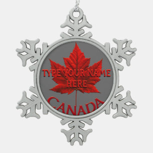 Ornement Flocon De Neige L'ornement du Canada Souvenir personnalisé
