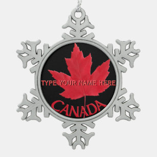Ornement Flocon De Neige L'ornement du Canada Souvenir personnalisé