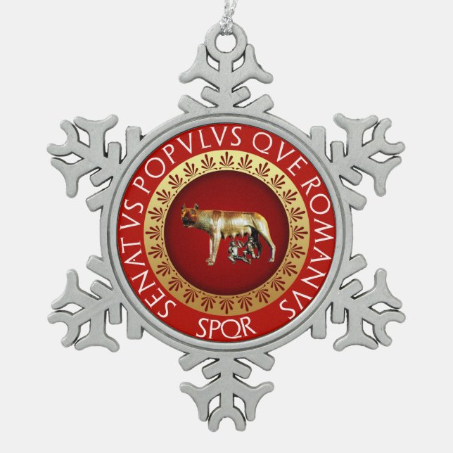 Ornement Flocon De Neige Loup de Capitoline (Devant)