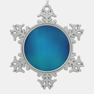 Ornement Flocon De Neige Lueur profonde bleue sous-marine