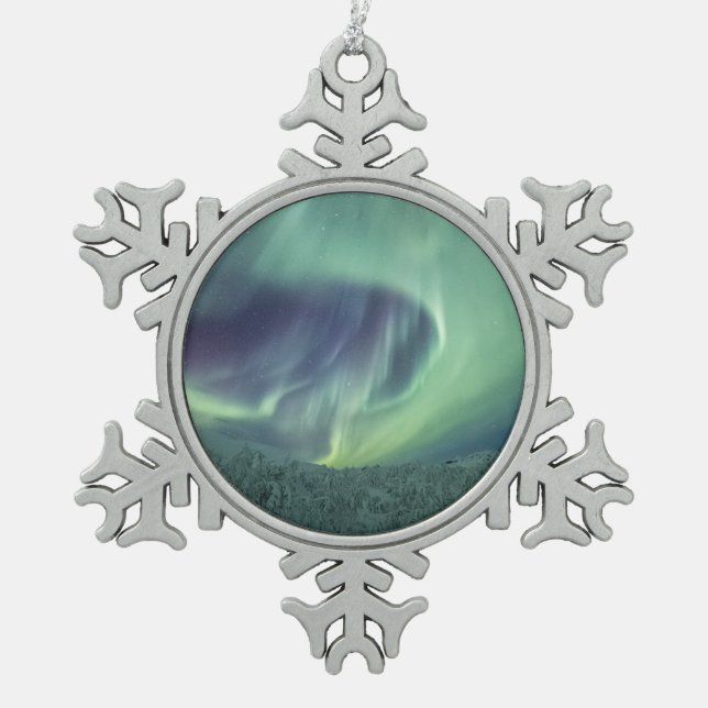 Ornement Flocon De Neige Lumières du Nord (Devant)
