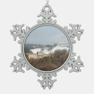 Ornement Flocon De Neige Lyme Hall et la Carte de remerciements d'hiver Cag